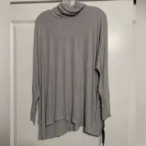 Michael Lauren Nero Long Sleeve Mock Neck Top